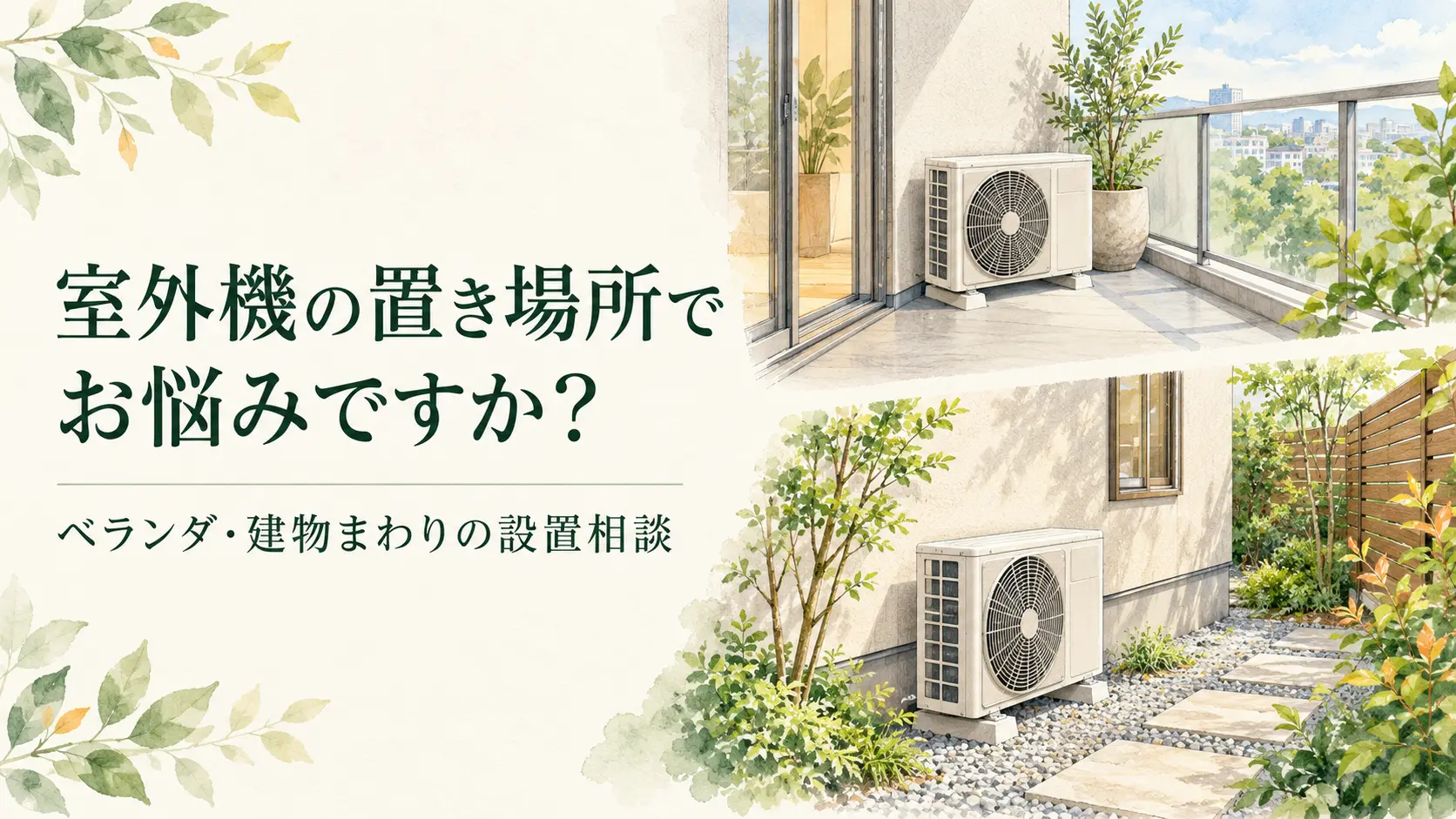 室外機を置けないから窓用エアコン？壁掛けを諦める前に確認したい設置条件